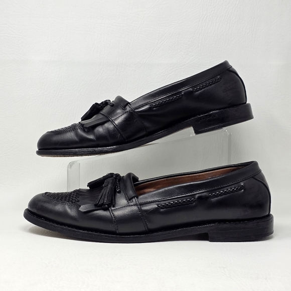 Allen Edmonds CODY Black Leather Woven Kiltie Tassel Loafer Dress Shoes Sz 10.5 main image 9